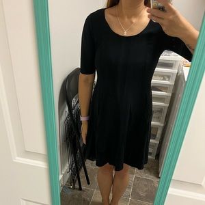 H&M black half sleeve dress